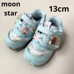 アンパンマン スニーカー 13.0cm 水色 ムーンスター キッズ シューズ