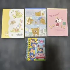 A6メモ リングメモ まとめ売り スヌーピー クレヨンしんちゃん ピカチュウ