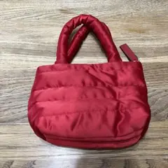 ESTEE LAUDERレッド ナイロン ポーチ ファスナー付き