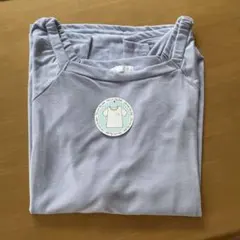 薄紫スクエアネック7分袖Tシャツ