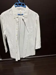7分袖　ボタンダウンシャツ　オックスフォード