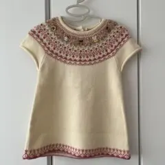 ファミリア　半袖ニット　チュニック