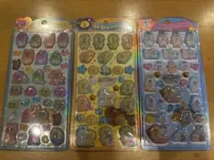 【正規品】うるちゅるポップシール　おぱんちゅうさぎ　んぽちゃむ　3枚セット