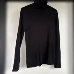 GU 黒 長袖タートルネックセーター XL