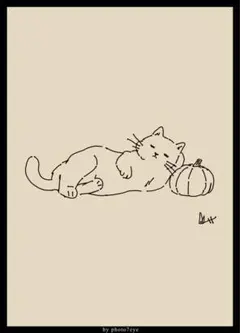 寝る猫 アート 写真 2L判 (127 × 178mm)