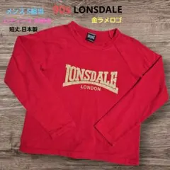 【希少】90s LONSDALE ロンT 日本製 ラグラン 赤×金のサムネイル