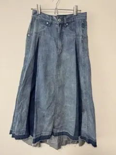 美品⭐︎SENSE OF PLACE コントラストデニムフレアスカート