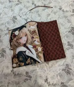 ハンドメイド　文庫本　ブックカバー　文庫本カバー　幻想的な少女