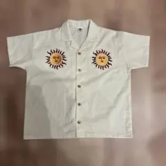 【水通しのみ】mid mile むくぞー 半袖シャツ 120サイズ 太陽刺繍