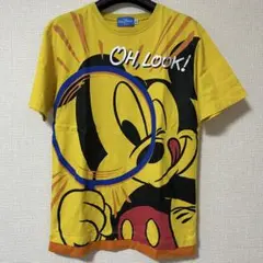 東京ディズニーリゾート ミッキー 虫眼鏡 Tシャツ Sサイズ 黄色のサムネイル
