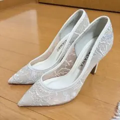 DIANA 刺繍ポインテッドトゥハイヒール　ブライダル　22U