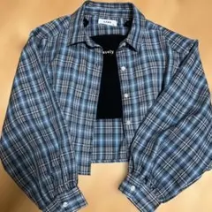 LTXC 長袖シャツ チェックシャツ&黒キャミ　ラブトキシック