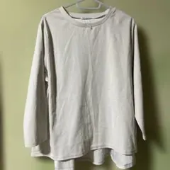 EBABRAWN アイボリー 長袖 Tシャツ