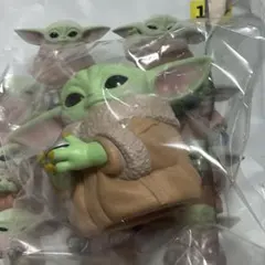 グローグー　52TOYS ＆ ソフビパペットマスコット　ブルーマカロン グローグー 指人形 ソフビ ブルーマカロン マンダロリアン グッズ