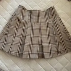 美品！ピンクラテ　M/150 チェック柄 プリーツスカート