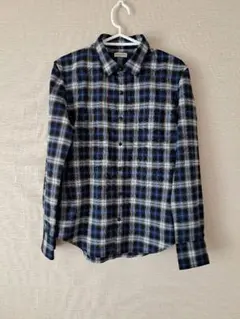 ナノユニバース　長袖チェックシャツ　M