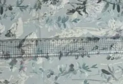 はぎれ ハギレ カットクロス 生地 布 グレー 花柄 リーフ ボタニカル