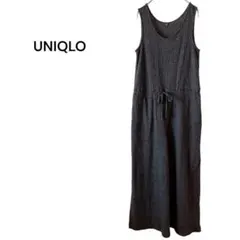 ユニクロ UNIQLOリブサロペット オールインワン グレー Sのサムネイル