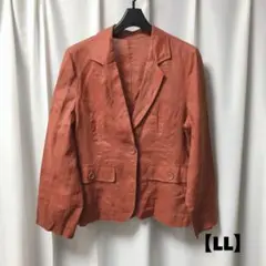 大きいサイズ　Natural Basic 麻100% ジャケット　LL