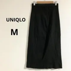 UNIQLO ユニクロ レディース ロングニットスカート タイト ブラック M