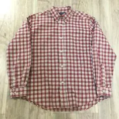 紺タグ　00s OLD UNIQLO チェックシャツ　長袖シャツ　XLサイズ