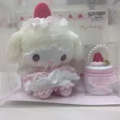サンリオいちごホイップケーキ　マイメロディぬいぐるみ&アクセサリーケース