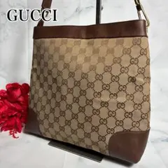 GUCCI グッチ ワンショルダー ハンド バッグ GG柄 キャンバス ブラウンのサムネイル