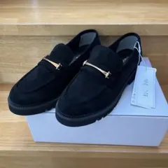 グローバルワークエアカル撥水ビットローファー厚底M