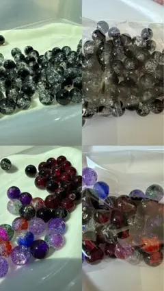 【まとめ割】ビーズ☆黒系、紫系、赤系＃004、＃005