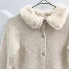 【H＆M】キッズ 長袖ニット 取外し可能ファー付き サイズ100