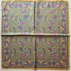 【新品未使用】ETRO エトロ 麻 ストール ポケットチーフ ETRO - ETRO エトロ ストール マフラー スカーフ ペイズリー