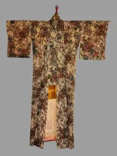 SALE❤️希少アンティーク正絹　マジョリカお召し　豪華キキラキラ日本の美しい花々 2026年最新】マジョリカお召しの人気アイテム - メルカリ