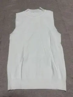 レディース ニット ノースリーブ ホワイト フリーサイズ