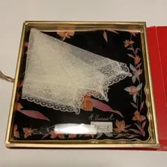 【未使用】A.Vincent アリスバンサン 花柄ハンカチとレースハンカチ２枚