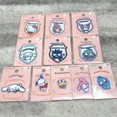 セリア サンリオ エンブレムワッペンシール 全種類 ミニワッペンシール セット
