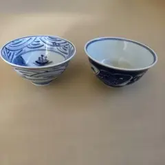 【未使用】有田焼青花お茶碗　おまけ付きのサムネイル