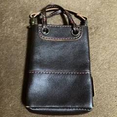 【10/27までの出品・お値下げ】ガラケー　携帯電話入れ　本革携帯ケース