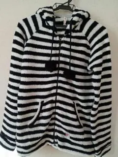 ストライプパーカー フード付き