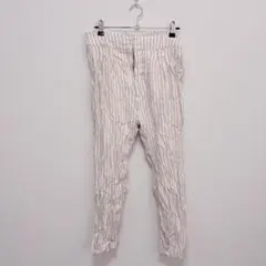 Abercrombie & Fitch ストライプパンツ Sサイズ ベージュ 白のサムネイル