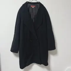 remalon ウールチェスターコート 黒 ダブル キレイめ