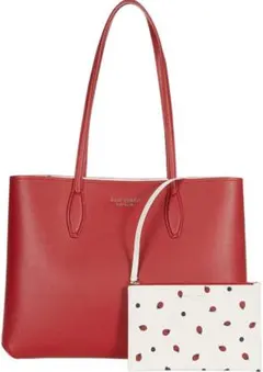 希少 海外輸入品 kate spade 新品 レッド ラージ トートバック