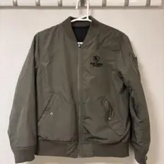 【美品】MA-1ジャケット オリーブグリーン　リバーシブル
