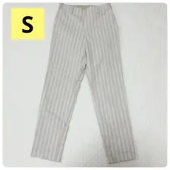 UNIQLO ユニクロ　レギンスパンツ　ベージュ　ストライプ　S