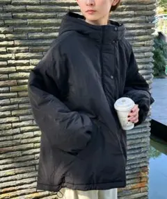 ボリュームシルエット中綿ジャケット　selectMOCA ブラック　FREE