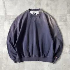 Boro Sweat　鬼フェード　ボロ スウェット　褪色 茄子紺　グランジ　L