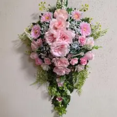 ❝存在感抜群❞　大きめサイズのスワッグ風フラワーリース