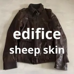 レア edifice sheep skin leather jacket