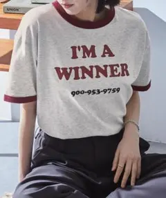 【新品未使用】MONO-MART ヴィンテージ風ロゴプリントリンガーTシャツ