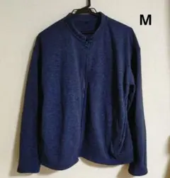 ネイビー ジップアップ フリースジャケット M 良品計画　無印良品
