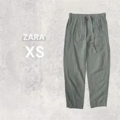 ザラ ジョガーパンツ イージーパンツ XS ウエストゴム クロップド XS 麻